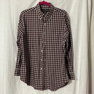 Lauren Ralph Lauren Shirt Men's Red Non Iron Long Sleeve Dress Shirt 16.5 32/33